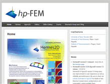 Tablet Screenshot of hpfem.org